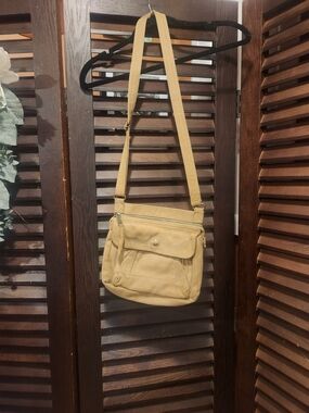 Fossil Tan Crossbody Messenger Bag